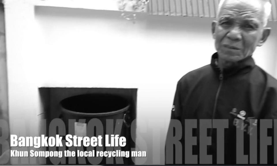 Local recycling man in Bangkok