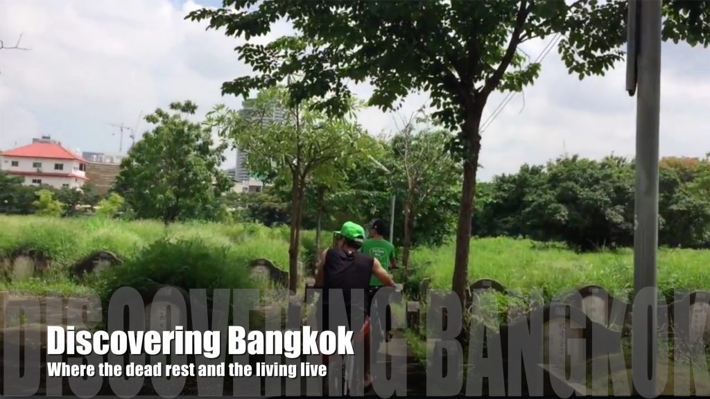 View of the Chinese cemetery in Bangkok
