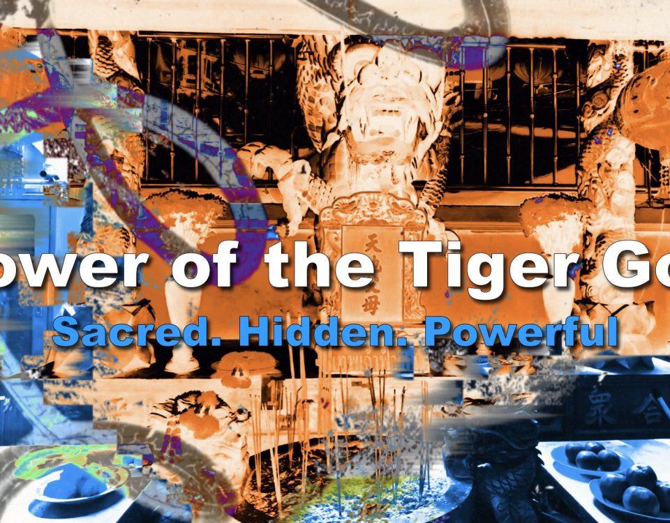 Inside San Chao Pho Suea shrine, Bangkok’s revered Tiger God Shrine.